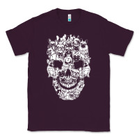 Plum Matching Family French Bulldog Dog Skull Costume Halloween Classic Tee - maiPhamDesign