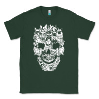 Sports Green Matching Family French Bulldog Dog Skull Costume Halloween Classic Tee - maiPhamDesign