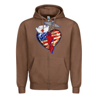Chestnut patriotic nurse love Zipper Hoodie - BarkalooDesign