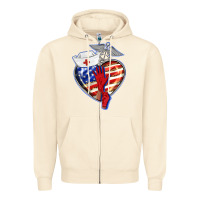 Sandshell patriotic nurse love Zipper Hoodie - BarkalooDesign