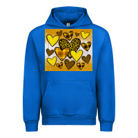 Cobalt yellow hearts Urban Hoodie - JahusDesignShop