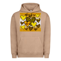 Pigment Burro yellow hearts Urban Hoodie - JahusDesignShop