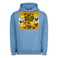 Yellow Hearts Urban Hoodie | Teevron