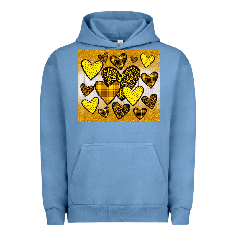 Yellow Hearts Urban Hoodie by JahusDesignShop | Teevron