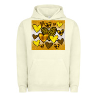 Pigment Pistachio yellow hearts Urban Hoodie - JahusDesignShop