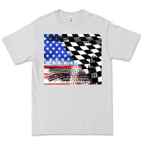 Dove Grey racing checkered flag tumbler tbs Premium Tee - TumblerDesignByShophia