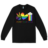 Black Peace love Pride Long Sleeve Tee - FaDigitalArtStudio
