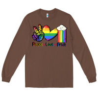 Chestnut Peace love Pride Long Sleeve Tee - FaDigitalArtStudio