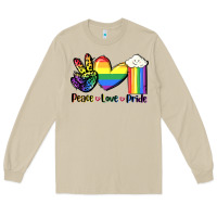 Mushroom Peace love Pride Long Sleeve Tee - FaDigitalArtStudio