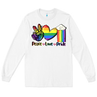 White Peace love Pride Long Sleeve Tee - FaDigitalArtStudio