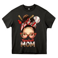 Asphalt Baseball Mom Messy Bun Heavy Core Tee - texasbilliewilder