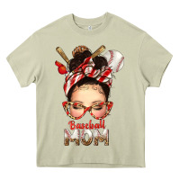 Baseball Mom Messy Bun Heavy Core Tee | Teevron