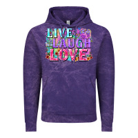 Cloud Purple Live laugh love hippie Valentine's Day Vintage Hoodie - FaDigitalArtStudio