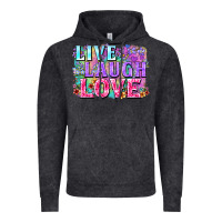 Vintage Black Live laugh love hippie Valentine's Day Vintage Hoodie - FaDigitalArtStudio