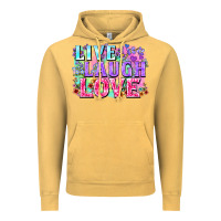 Live Laugh Love Hippie Valentine's Day Vintage Hoodie | Teevron