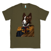Army Green Pet Portraits, Custom Pet Portraits, Renaissance Pet Portraits, Classic Tee - RanaPortraitStore