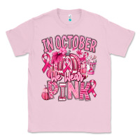 Bubblegum Pink in october we wear pink american football Classic Tee - RanaPortraitStore