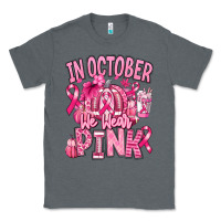 Charcoal Heather in october we wear pink american football Classic Tee - RanaPortraitStore