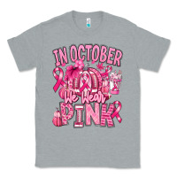 Heather Grey in october we wear pink american football Classic Tee - RanaPortraitStore