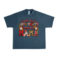 Midnight Navy somebody's loud mouth baseball mama Urban Heavy Tee - Jasminsmagicworld