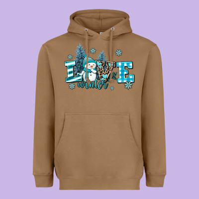 Love Winter Heavyweight Hoodie Designed By Adodesignshop