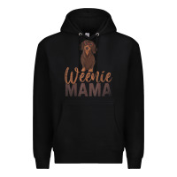 Black Dog Lover Women Gift Weenie Mama Pet Mom Wiener Dachshund Premium Hoodie - maiPhamDesign