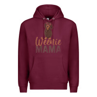 Burgundy Dog Lover Women Gift Weenie Mama Pet Mom Wiener Dachshund Premium Hoodie - maiPhamDesign