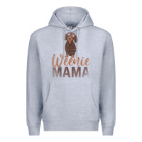 Heather Grey Dog Lover Women Gift Weenie Mama Pet Mom Wiener Dachshund Premium Hoodie - maiPhamDesign