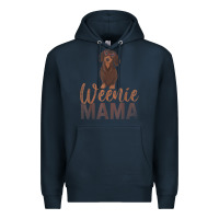 Navy Dog Lover Women Gift Weenie Mama Pet Mom Wiener Dachshund Premium Hoodie - maiPhamDesign