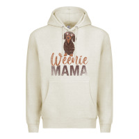 Oatmeal Heather Dog Lover Women Gift Weenie Mama Pet Mom Wiener Dachshund Premium Hoodie - maiPhamDesign