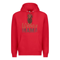 Red Dog Lover Women Gift Weenie Mama Pet Mom Wiener Dachshund Premium Hoodie - maiPhamDesign