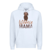 White Dog Lover Women Gift Weenie Mama Pet Mom Wiener Dachshund Premium Hoodie - maiPhamDesign