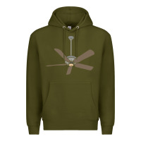 Army Green ceiling fan lazy diy halloween costume funny easy t shirt Premium Hoodie - maiPhamDesign