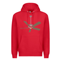 Red ceiling fan lazy diy halloween costume funny easy t shirt Premium Hoodie - maiPhamDesign