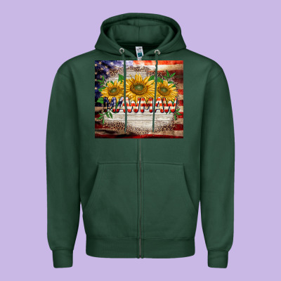 Patriotic Mawmaw Tumbler Zipper Hoodie Designed By Barkaloodesign