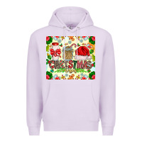 Lilac Christmas Vibes Premium Hoodie - CowhideDigitalArt