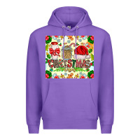 Purple Christmas Vibes Premium Hoodie - CowhideDigitalArt