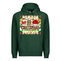 Sports Green Christmas Vibes Premium Hoodie - CowhideDigitalArt
