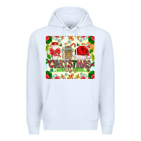 White Christmas Vibes Premium Hoodie - CowhideDigitalArt