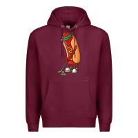 Burgundy Funny Golfing Hot Dog Golf Gifts Shirts for Men Boys Golfer Premium Hoodie - maiPhamDesign