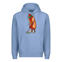 Colony Blue Funny Golfing Hot Dog Golf Gifts Shirts for Men Boys Golfer Premium Hoodie - maiPhamDesign