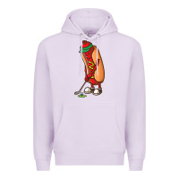 Lilac Funny Golfing Hot Dog Golf Gifts Shirts for Men Boys Golfer Premium Hoodie - maiPhamDesign