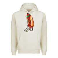 Oatmeal Heather Funny Golfing Hot Dog Golf Gifts Shirts for Men Boys Golfer Premium Hoodie - maiPhamDesign