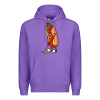 Purple Funny Golfing Hot Dog Golf Gifts Shirts for Men Boys Golfer Premium Hoodie - maiPhamDesign