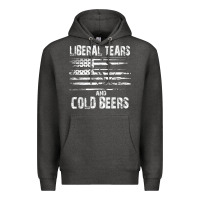 Charcoal Heather liberal tears and cold beers   funny political t shirt Premium Hoodie - maiPhamDesign