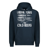 Navy liberal tears and cold beers   funny political t shirt Premium Hoodie - maiPhamDesign