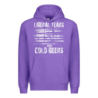 Purple liberal tears and cold beers   funny political t shirt Premium Hoodie - maiPhamDesign