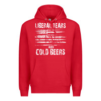 Red liberal tears and cold beers   funny political t shirt Premium Hoodie - maiPhamDesign