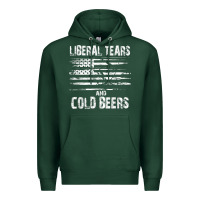 Sports Green liberal tears and cold beers   funny political t shirt Premium Hoodie - maiPhamDesign