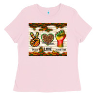 Peace Love Juneteenth Ladies Tee | Teevron
